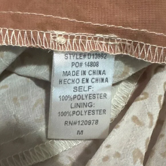 Maxi Dress Medium color block panels textured double v neck fairy boho Entre - Picture 6 of 9